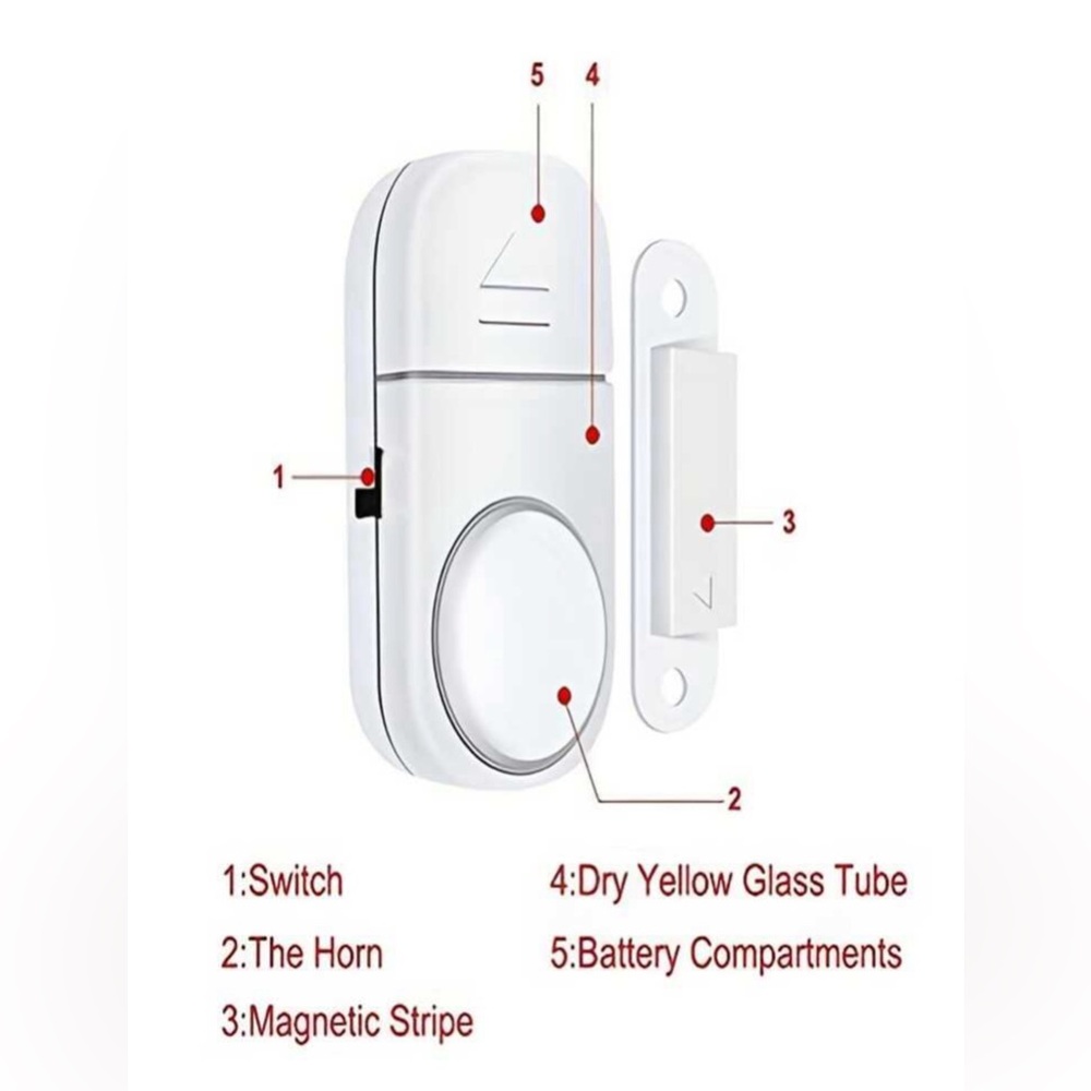 2Pc Wireless Door Window Alarm - Loudspeaker Magnetic Sensor - Picture 5 of 10